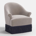 Marie Swivel Chair in Performance Velvet in Steel
