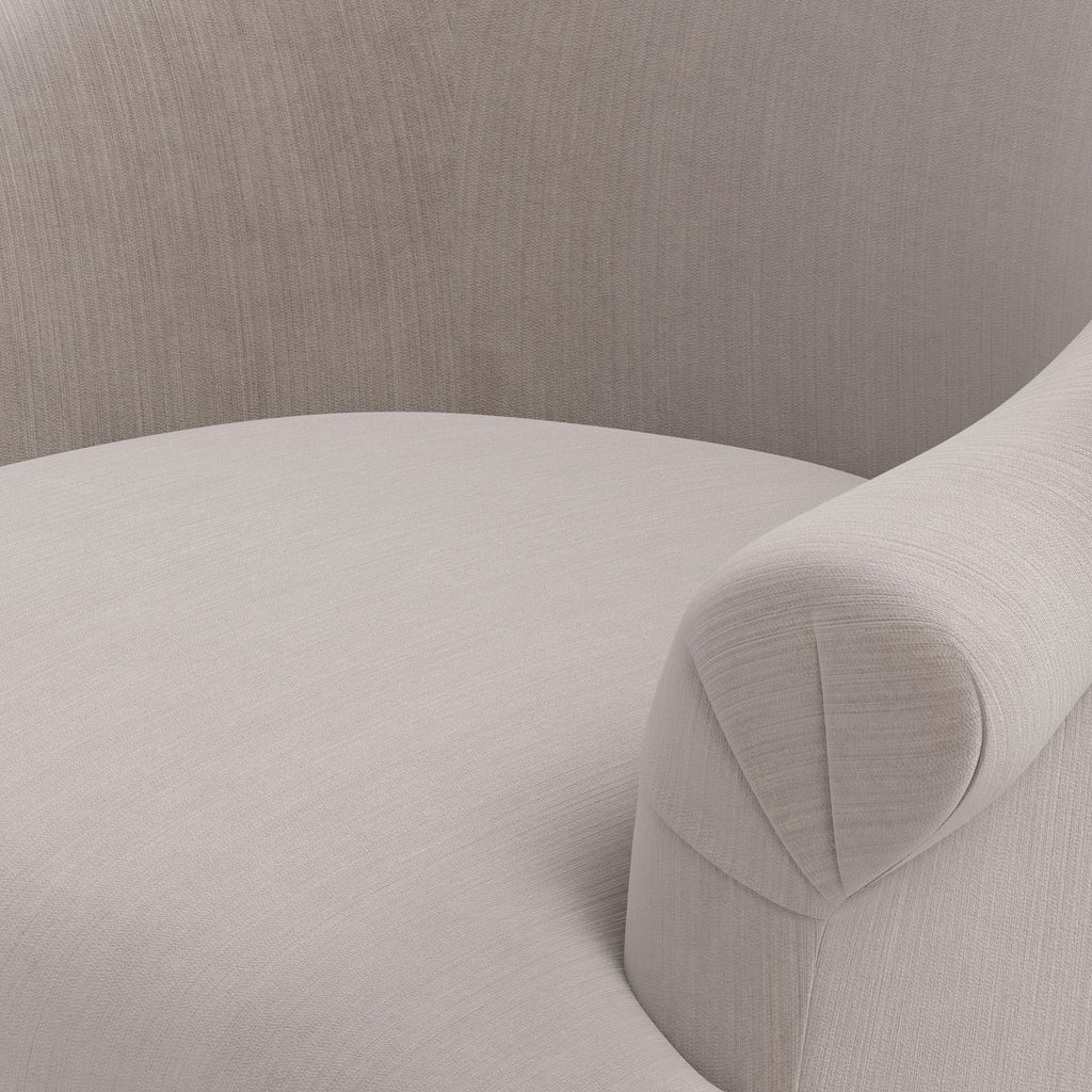 Marie Swivel Chair in Performance Velvet in Steel