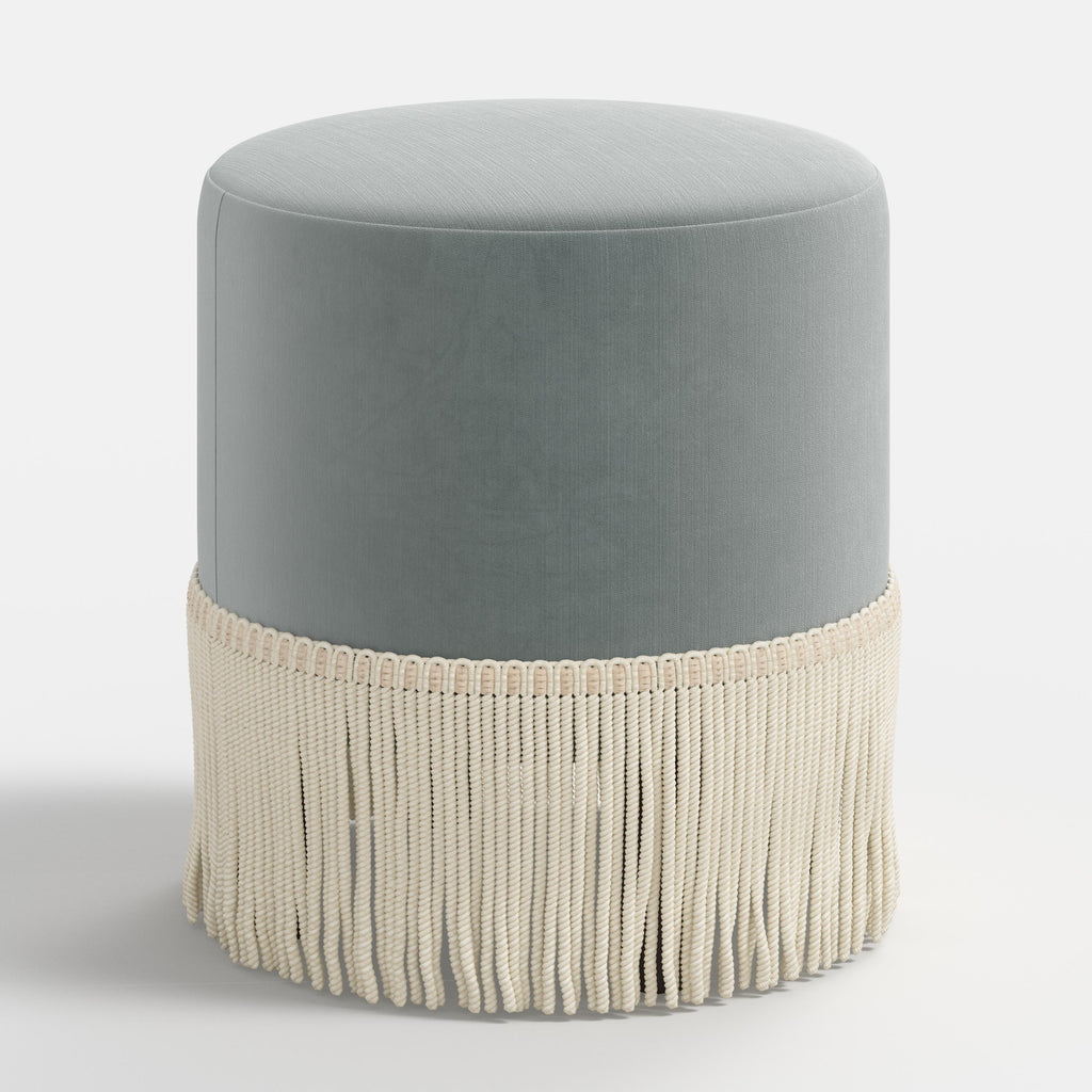 Ann Ottoman in Performance Velvet in Lichen