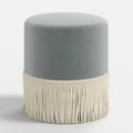 Ann Ottoman in Performance Velvet in Lichen