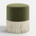 Ann Ottoman in Performance Velvet in Moss