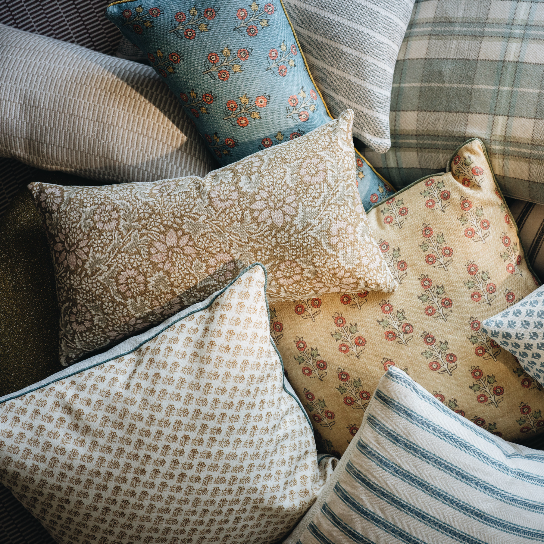 S|H Faye Denim Pillow Cover