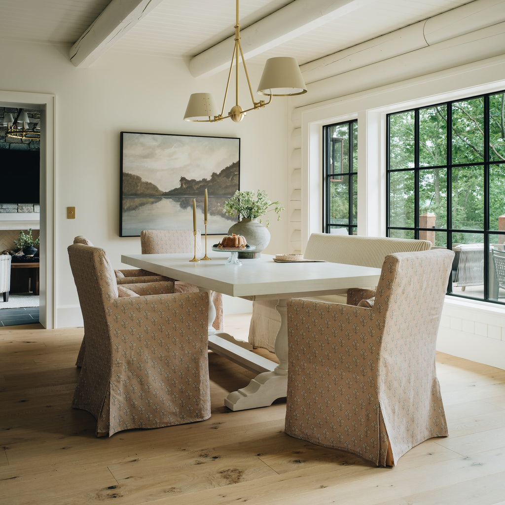 Lindy Slipcovered Arm Dining Chair