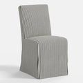 Lindy Slipcovered Dining Chair in Jane Stripe Carbon