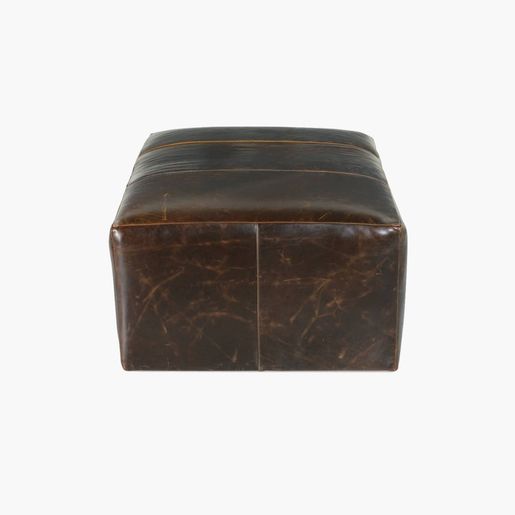 Macon Leather Ottoman