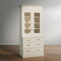 Madison Glass Hutch - 4 Drawer Base
