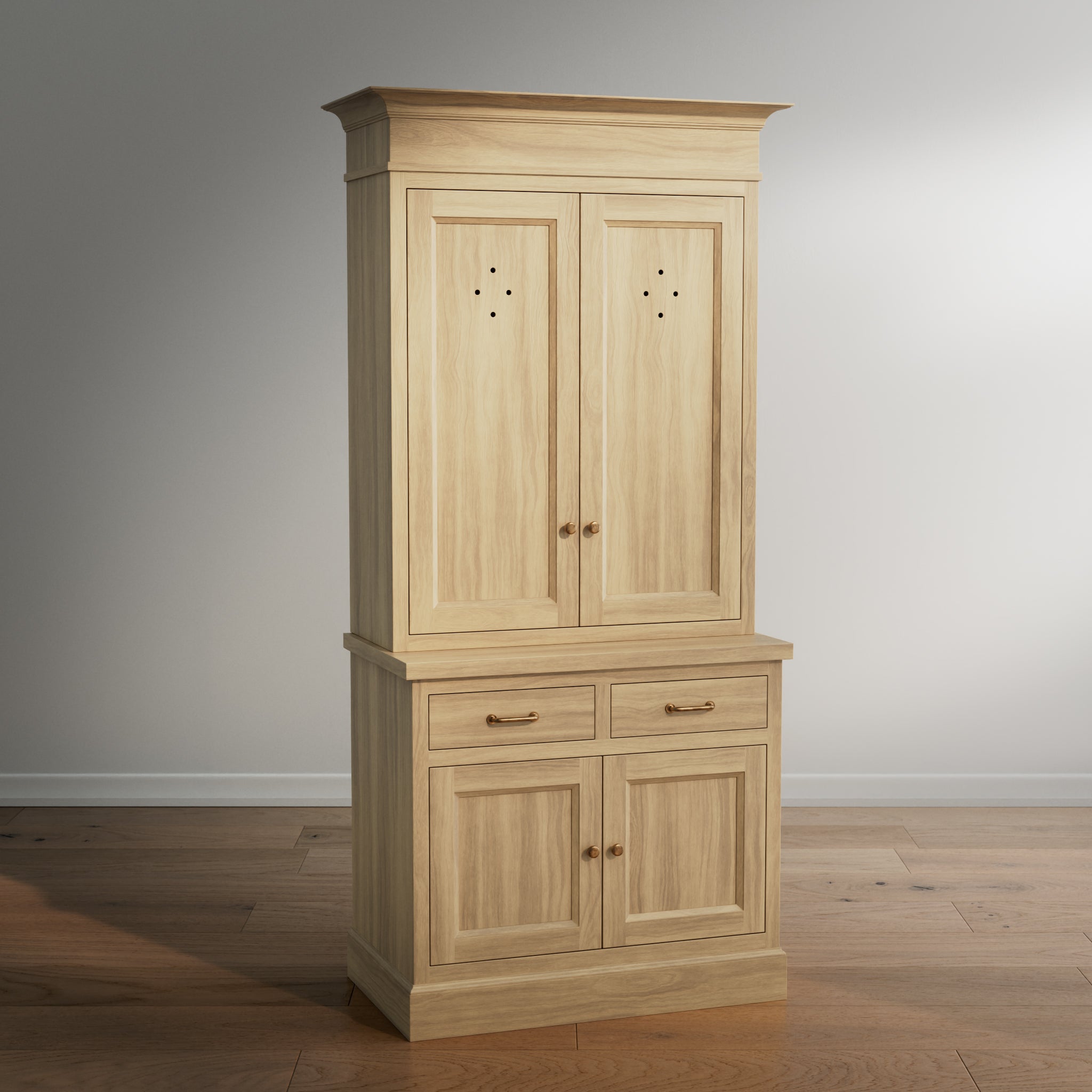 Madison Vented Hutch - 2 Door / 2 Drawer Base