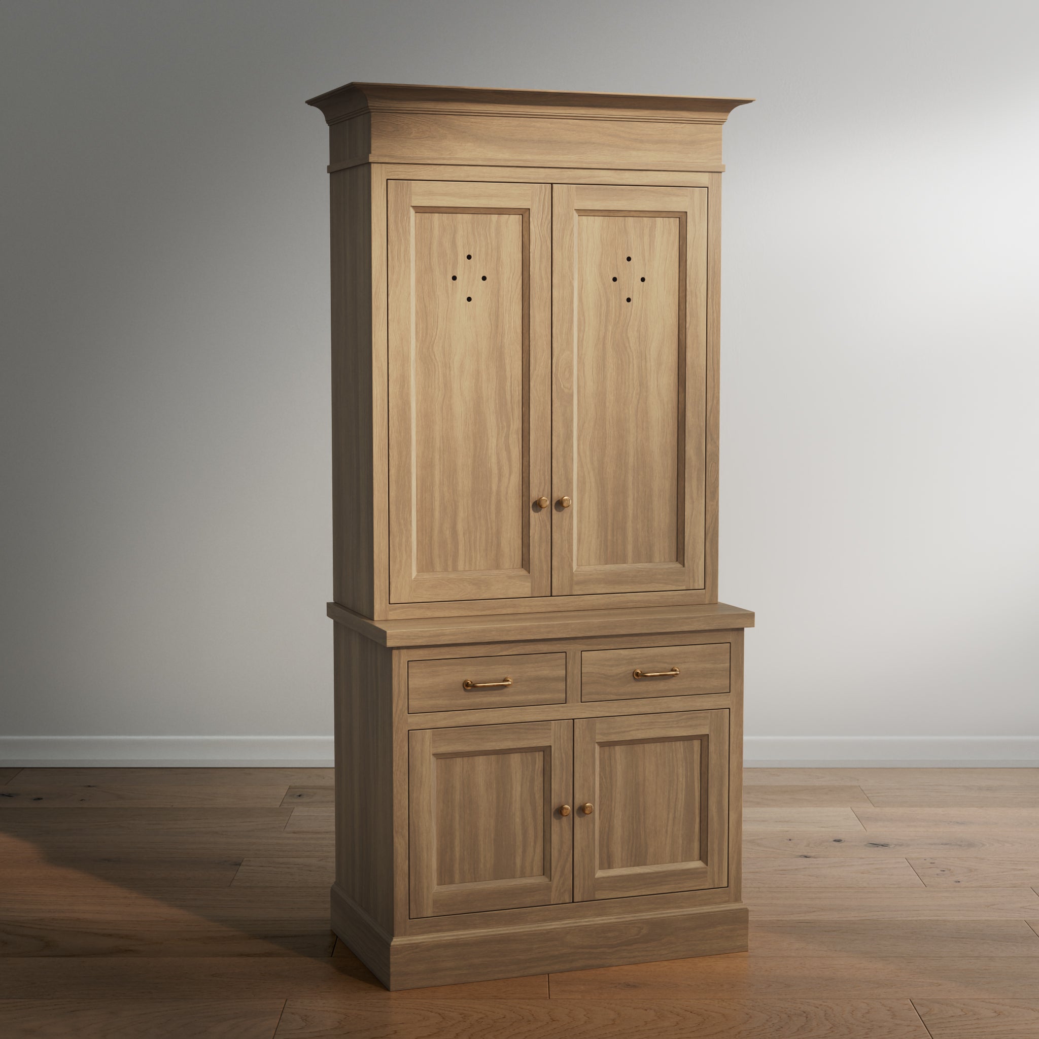 Madison Vented Hutch - 2 Door / 2 Drawer Base