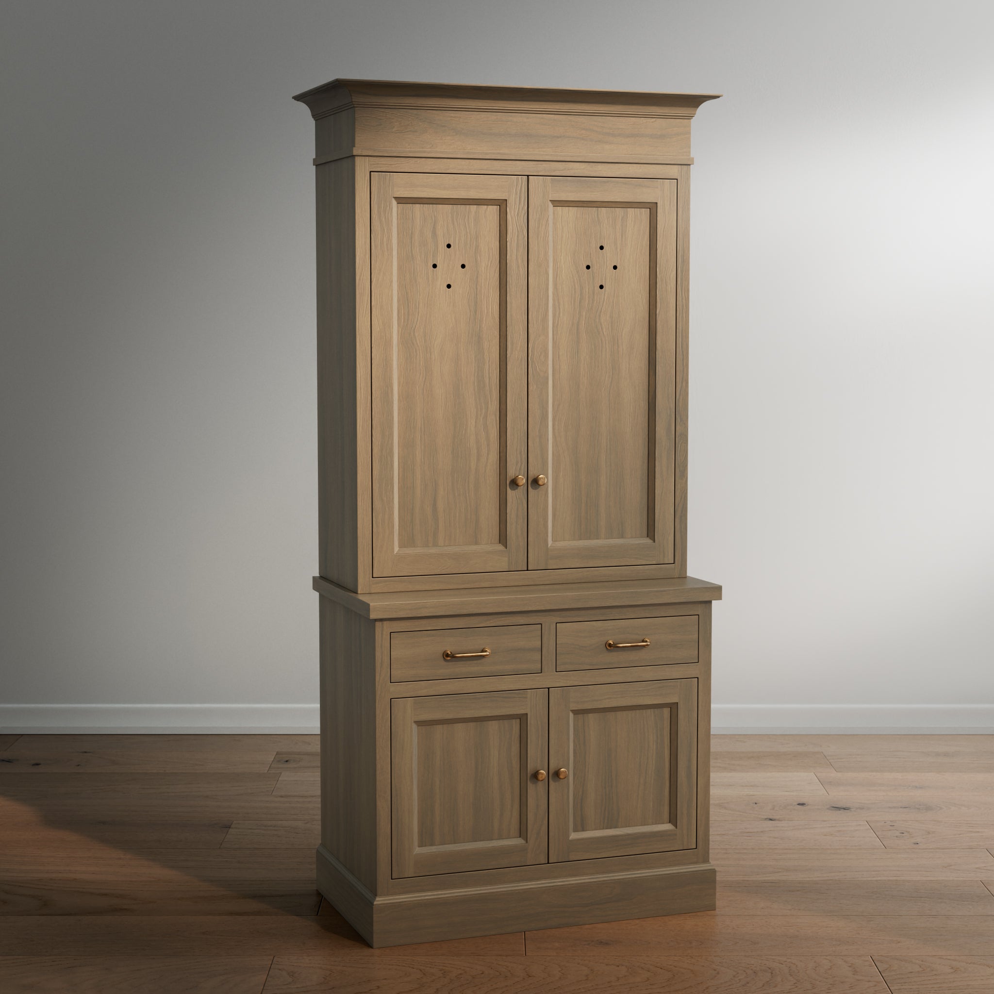 Madison Vented Hutch - 2 Door / 2 Drawer Base