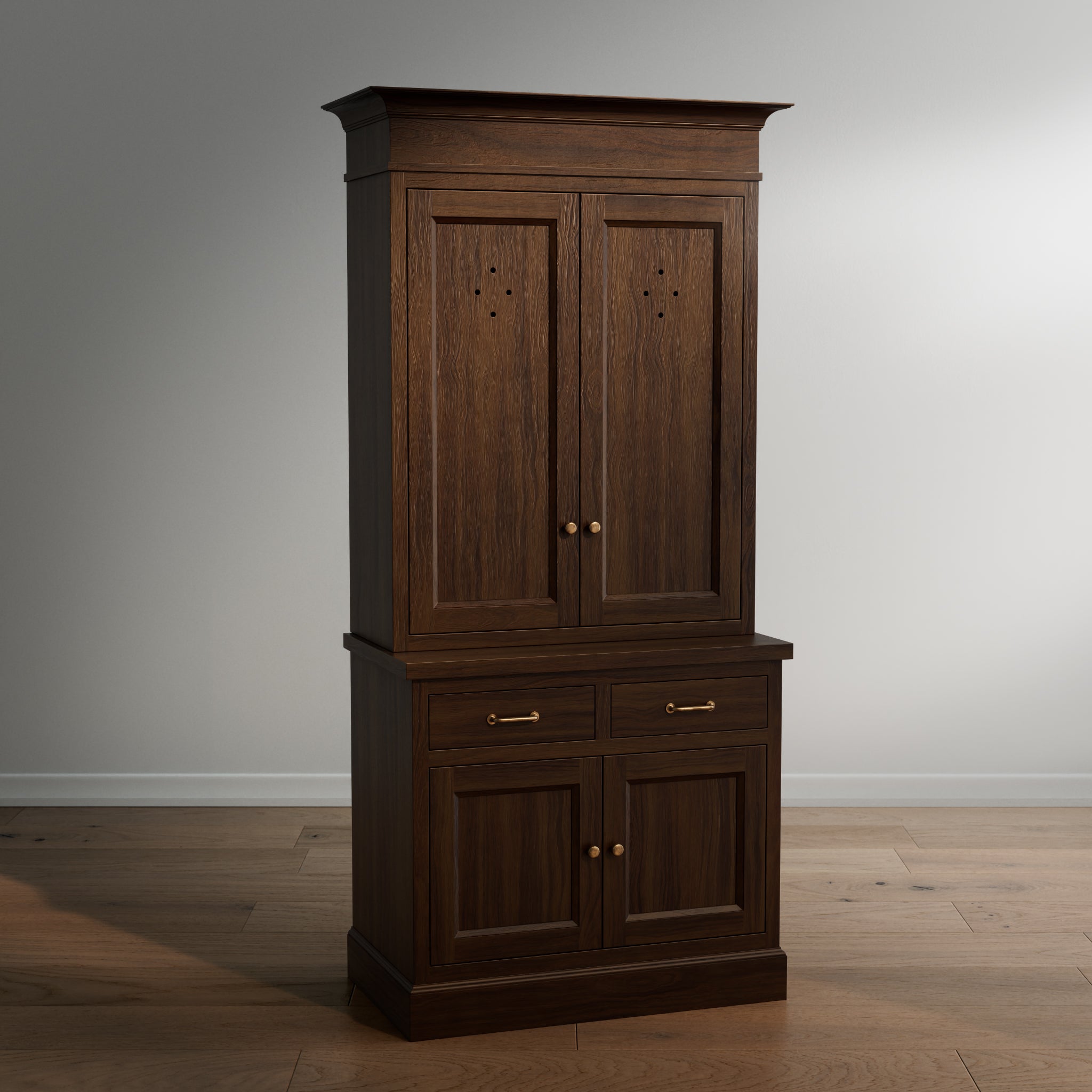 Madison Vented Hutch - 2 Door / 2 Drawer Base