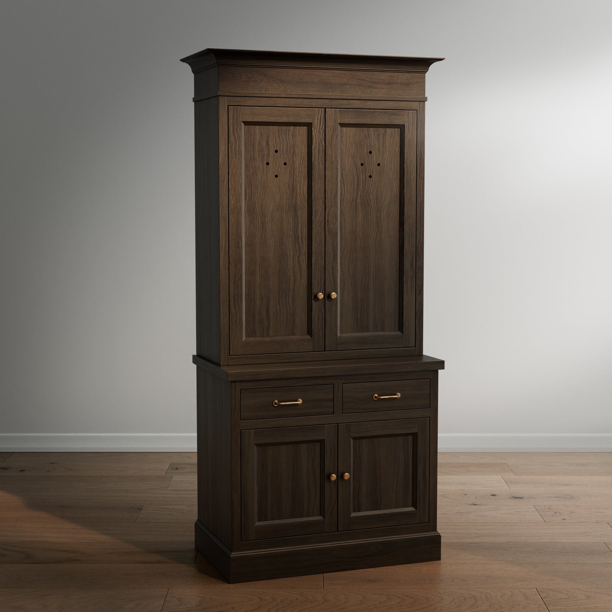 Madison Vented Hutch - 2 Door / 2 Drawer Base