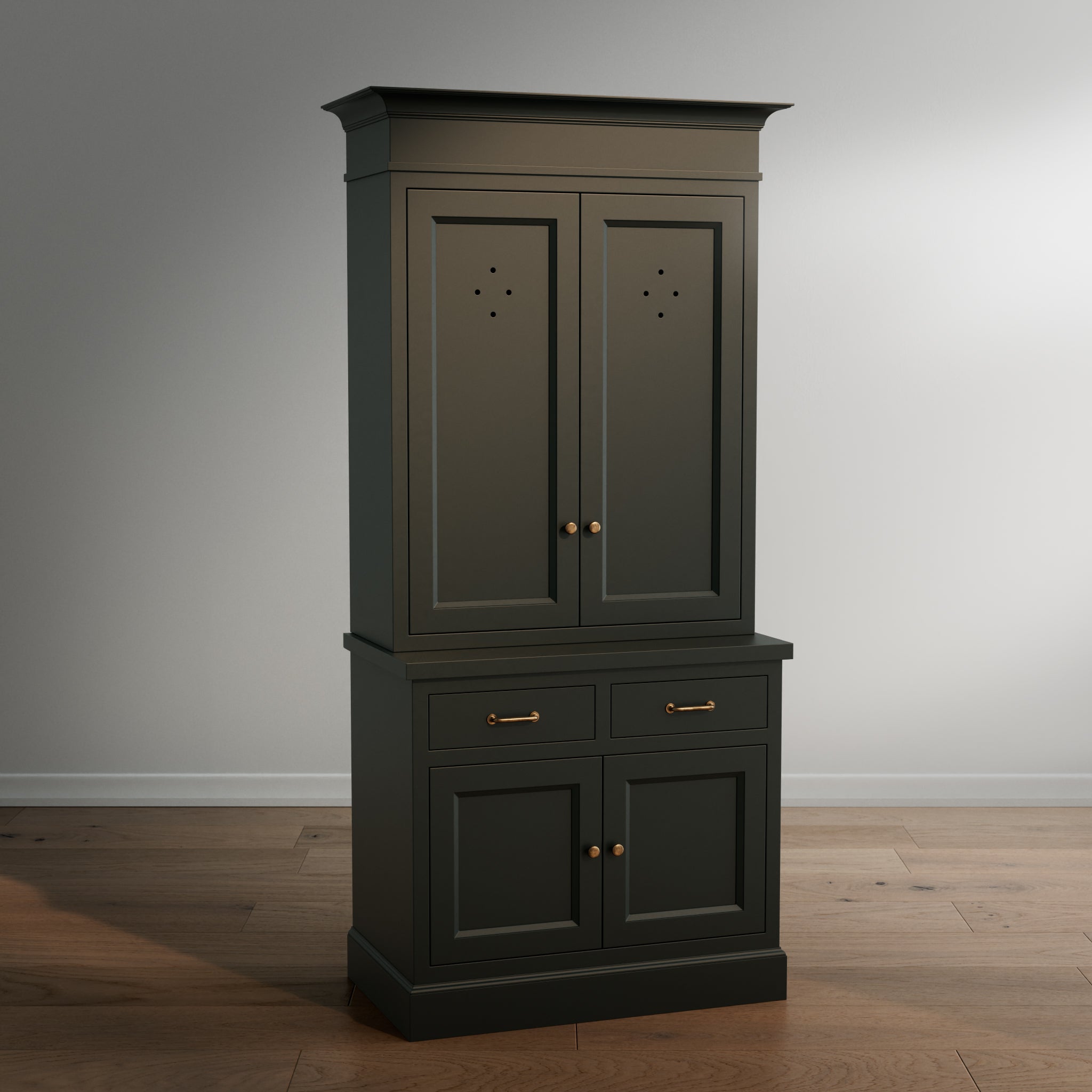 Madison Vented Hutch - 2 Door / 2 Drawer Base