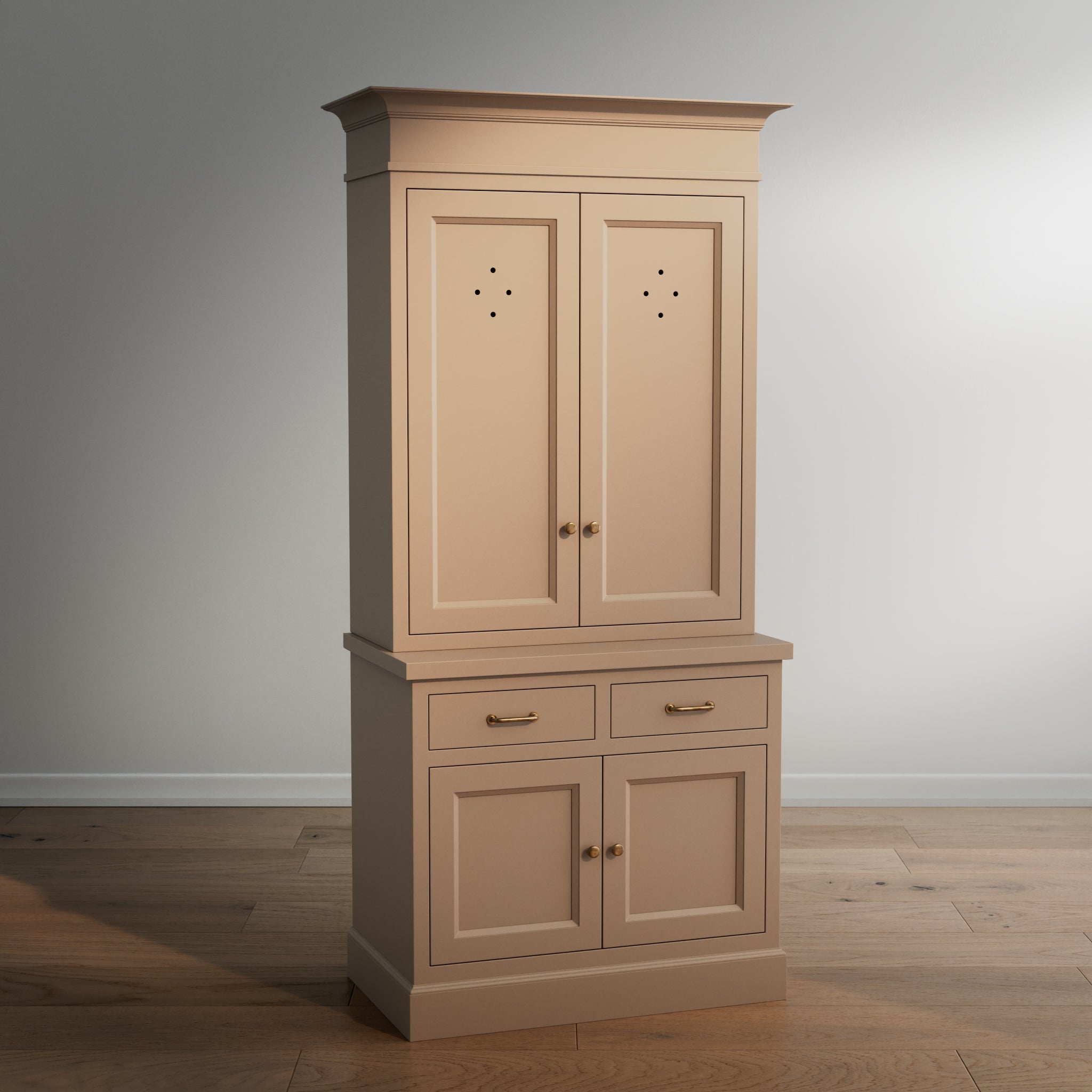 Madison Vented Hutch - 2 Door / 2 Drawer Base