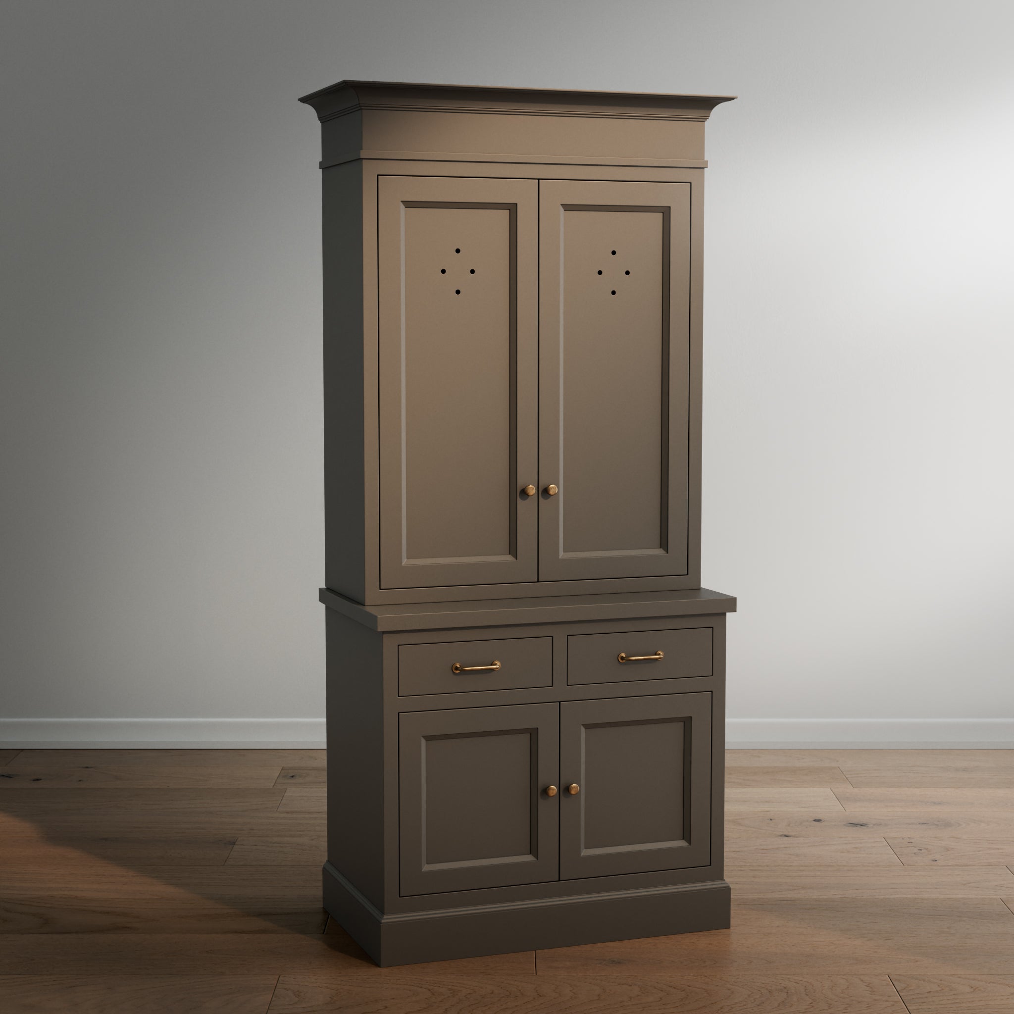 Madison Vented Hutch - 2 Door / 2 Drawer Base