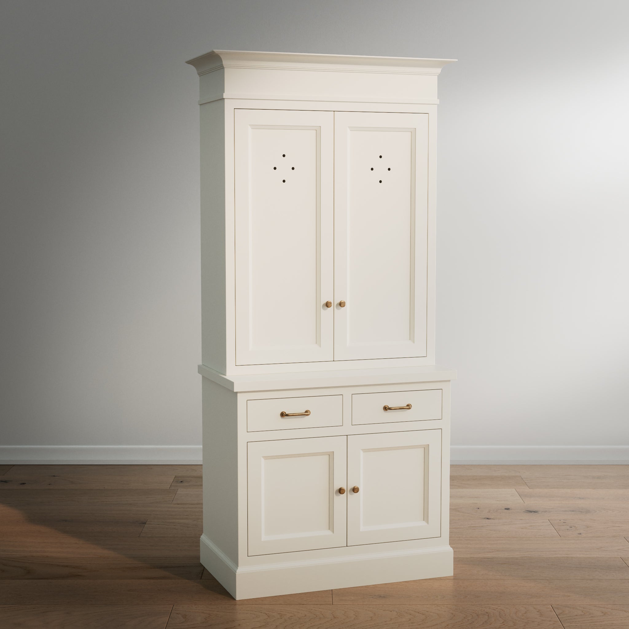 Madison Vented Hutch - 2 Door / 2 Drawer Base