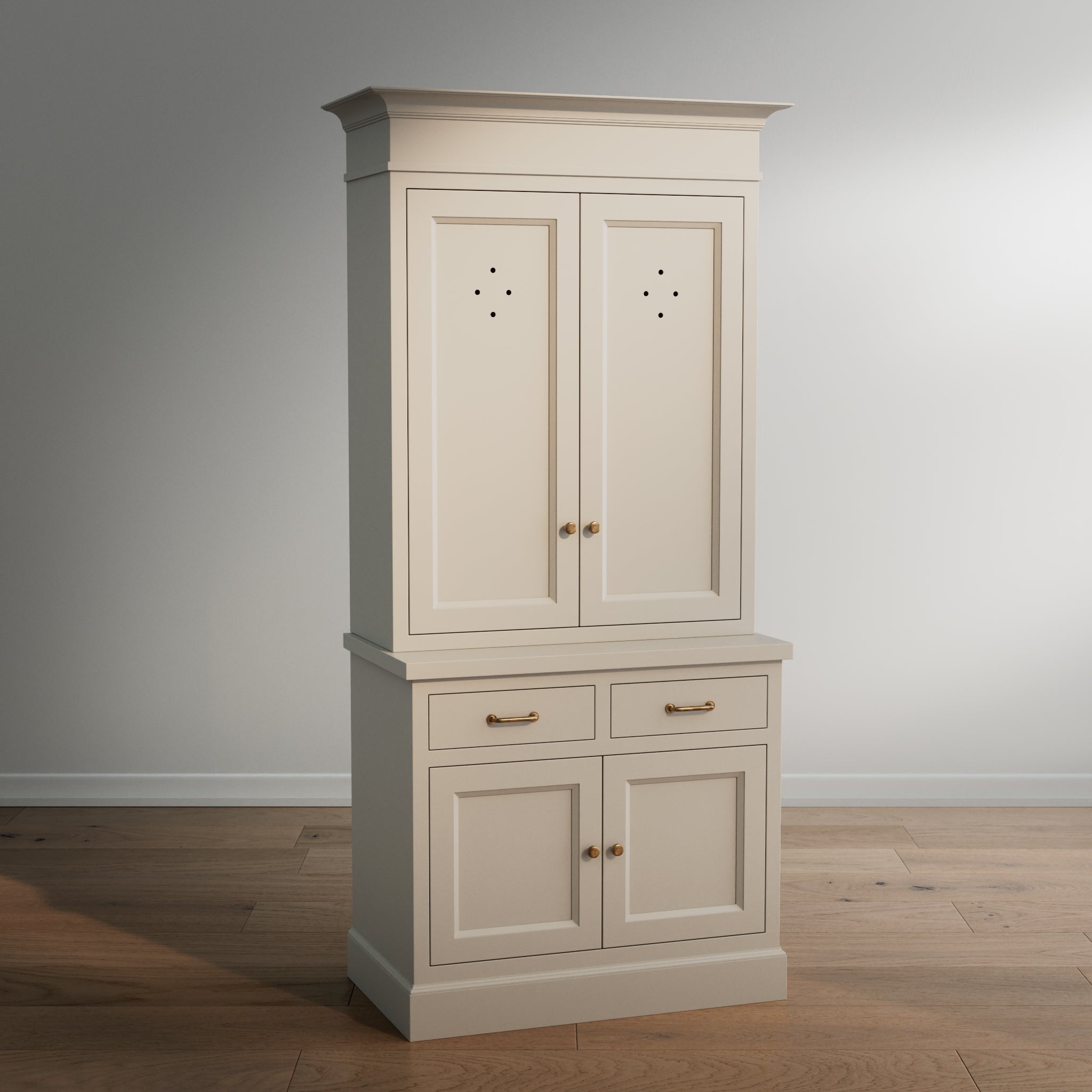 Madison Vented Hutch - 2 Door / 2 Drawer Base