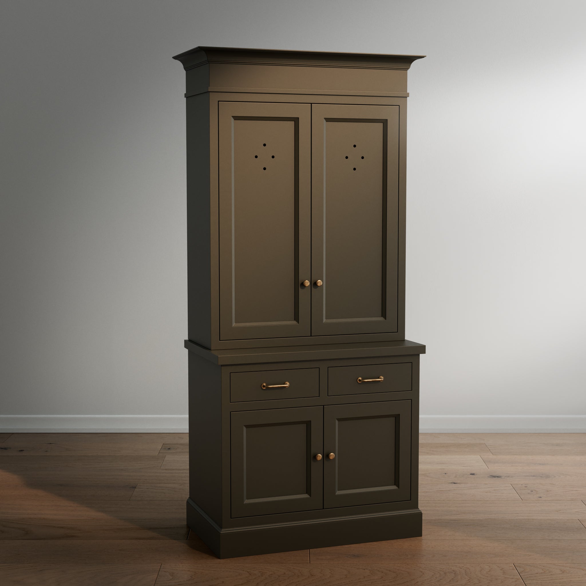 Madison Vented Hutch - 2 Door / 2 Drawer Base