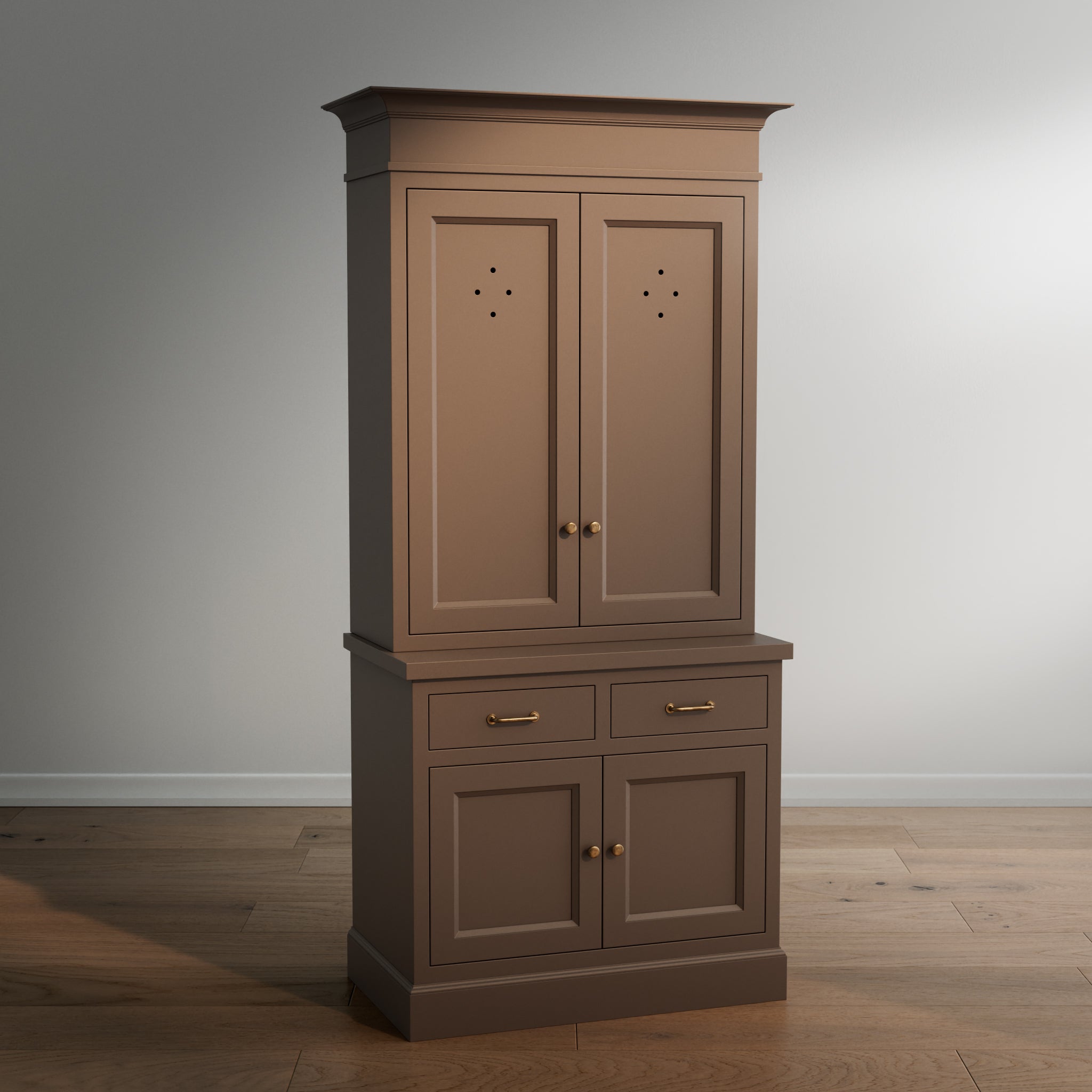 Madison Vented Hutch - 2 Door / 2 Drawer Base