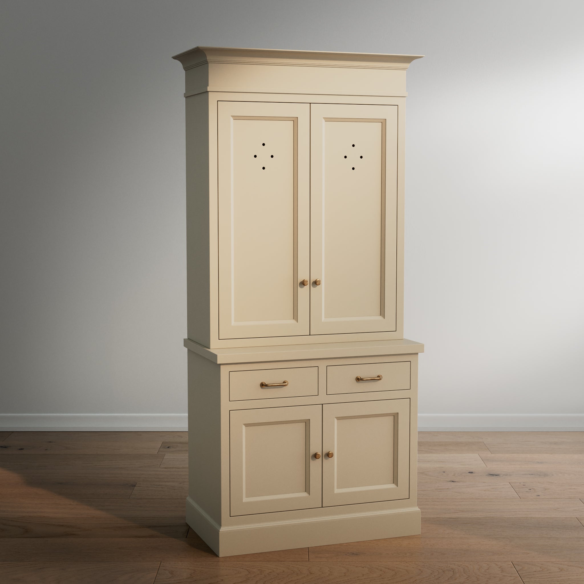 Madison Vented Hutch - 2 Door / 2 Drawer Base