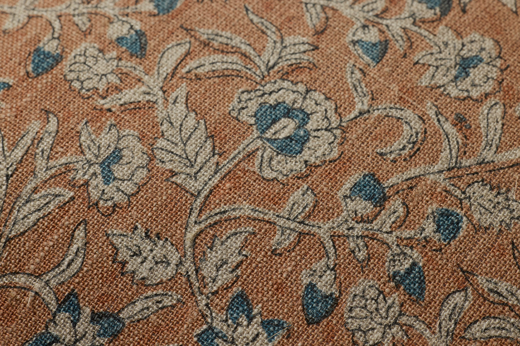 Loloi Linen Pillow in Peach Paisley