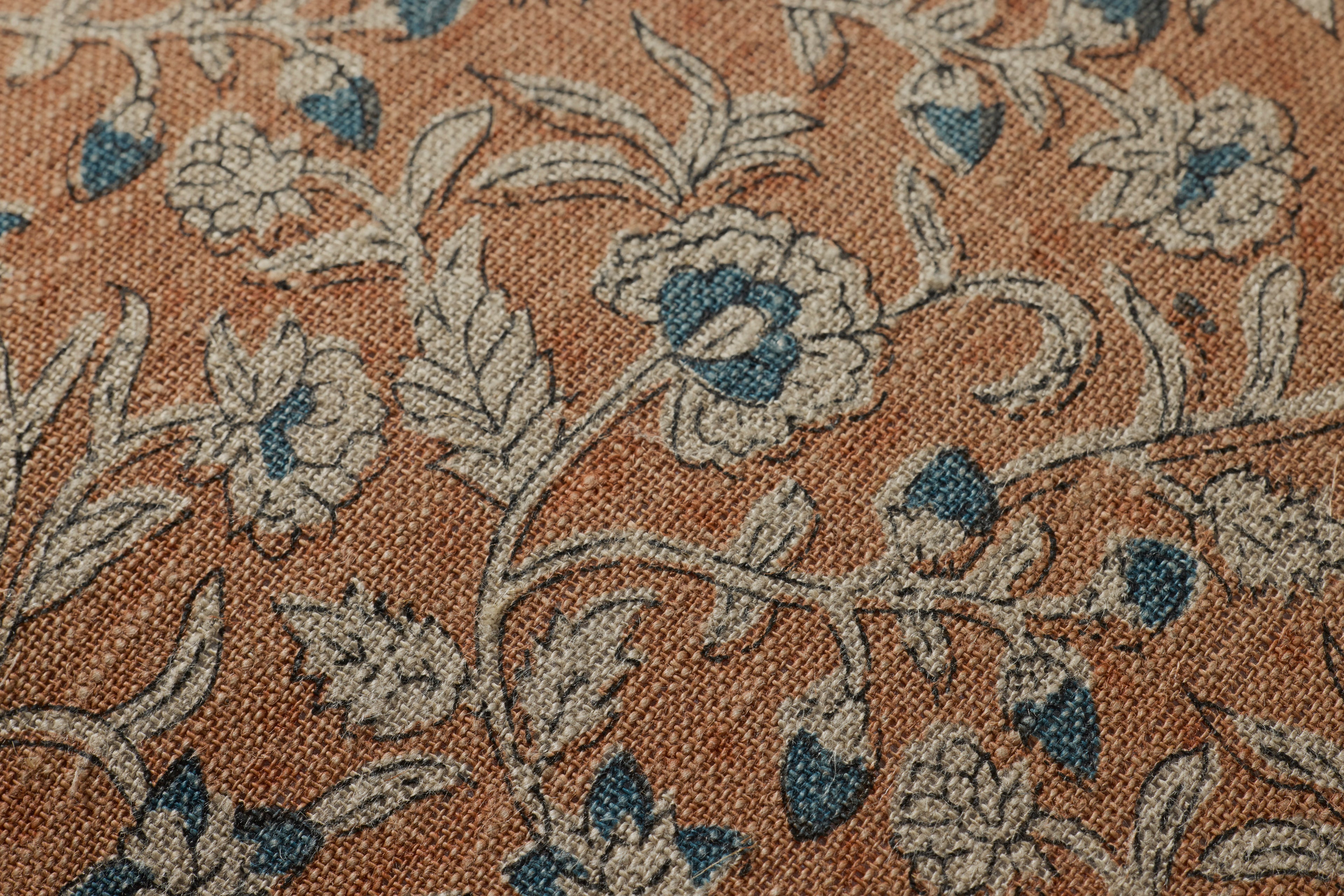 Loloi Linen Pillow in Peach Paisley