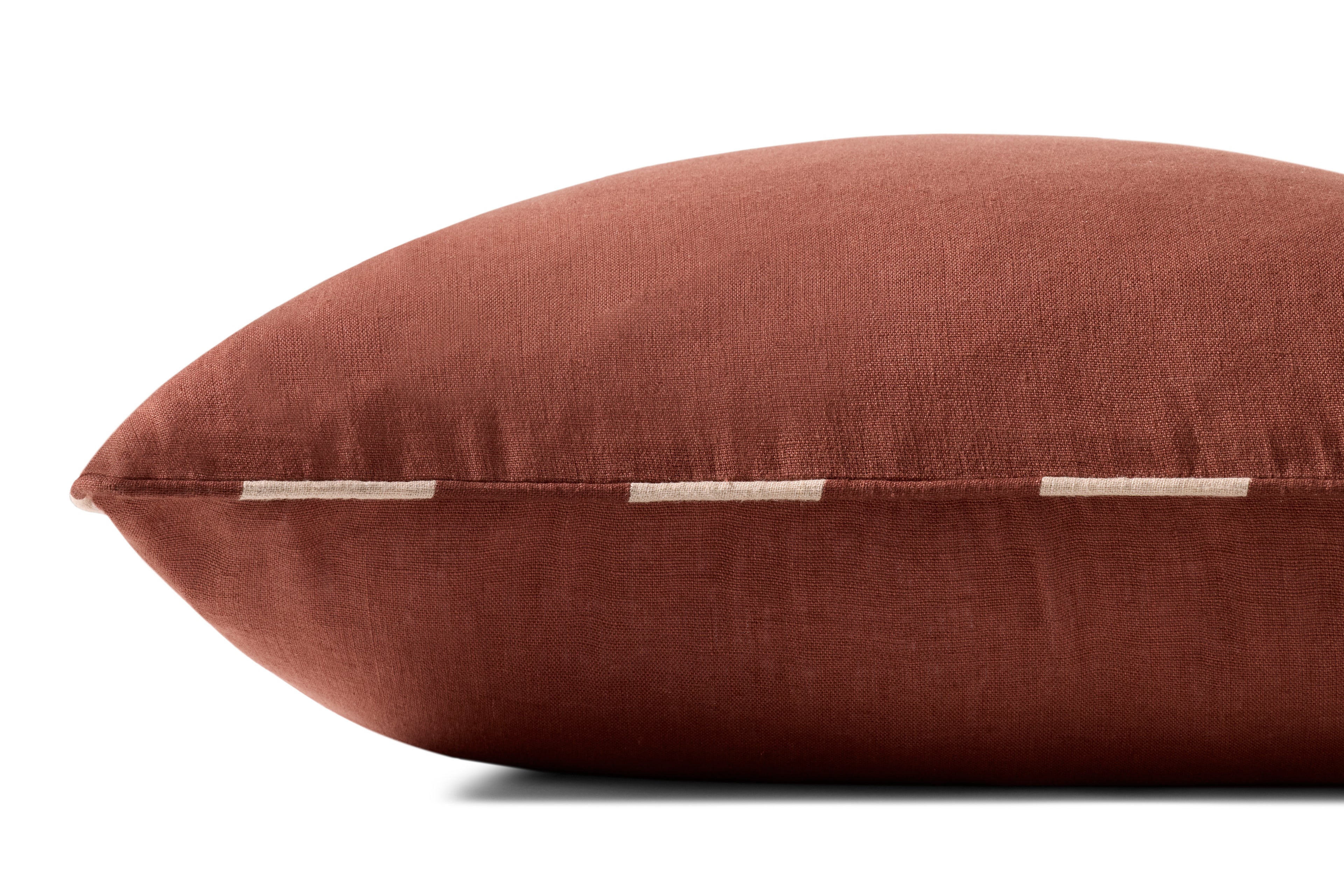 Loloi Linen Pillow in Brick