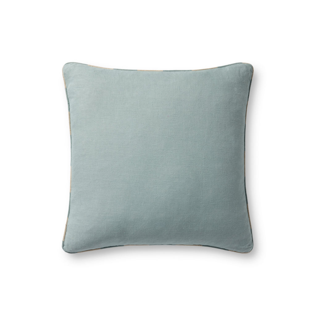 Loloi Linen Pillow in Dusty Blue