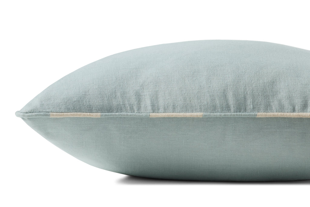 Loloi Linen Pillow in Dusty Blue