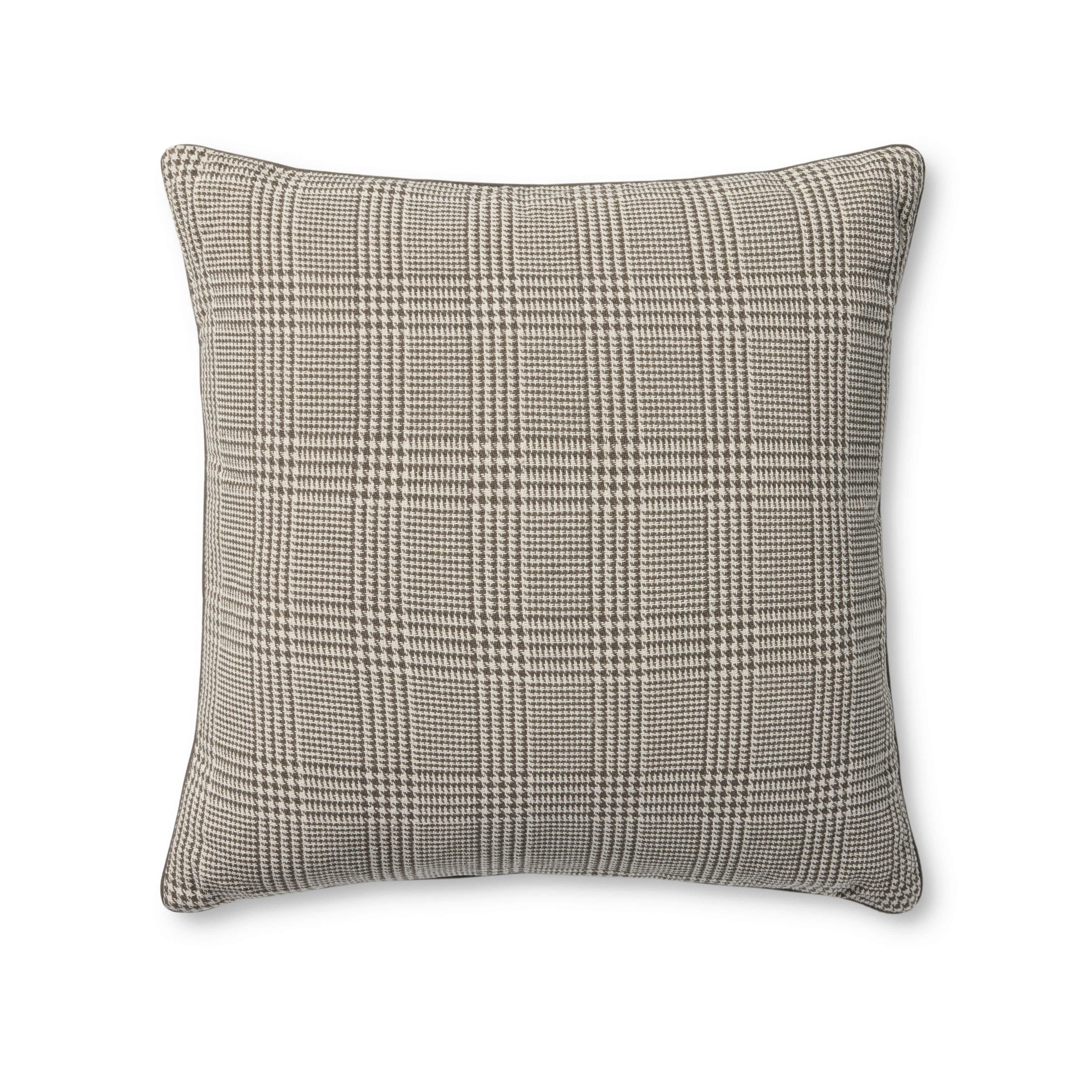 Loloi Pillow in Grey Herringbone