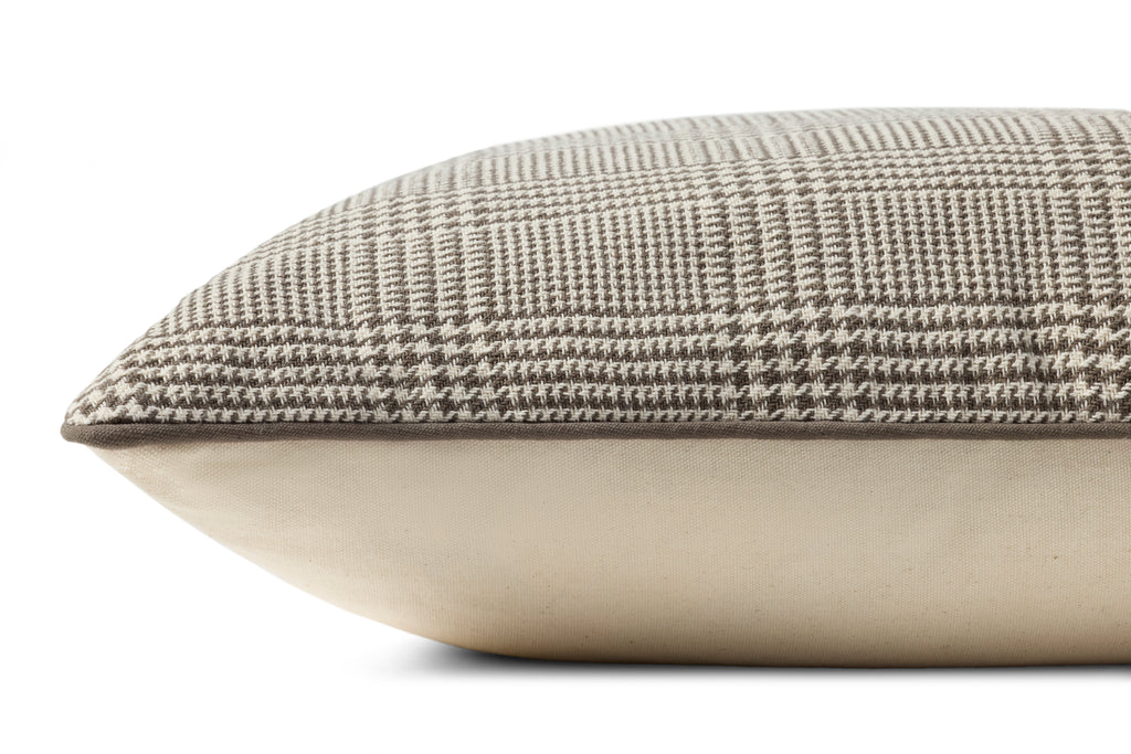 Loloi Pillow in Grey Herringbone
