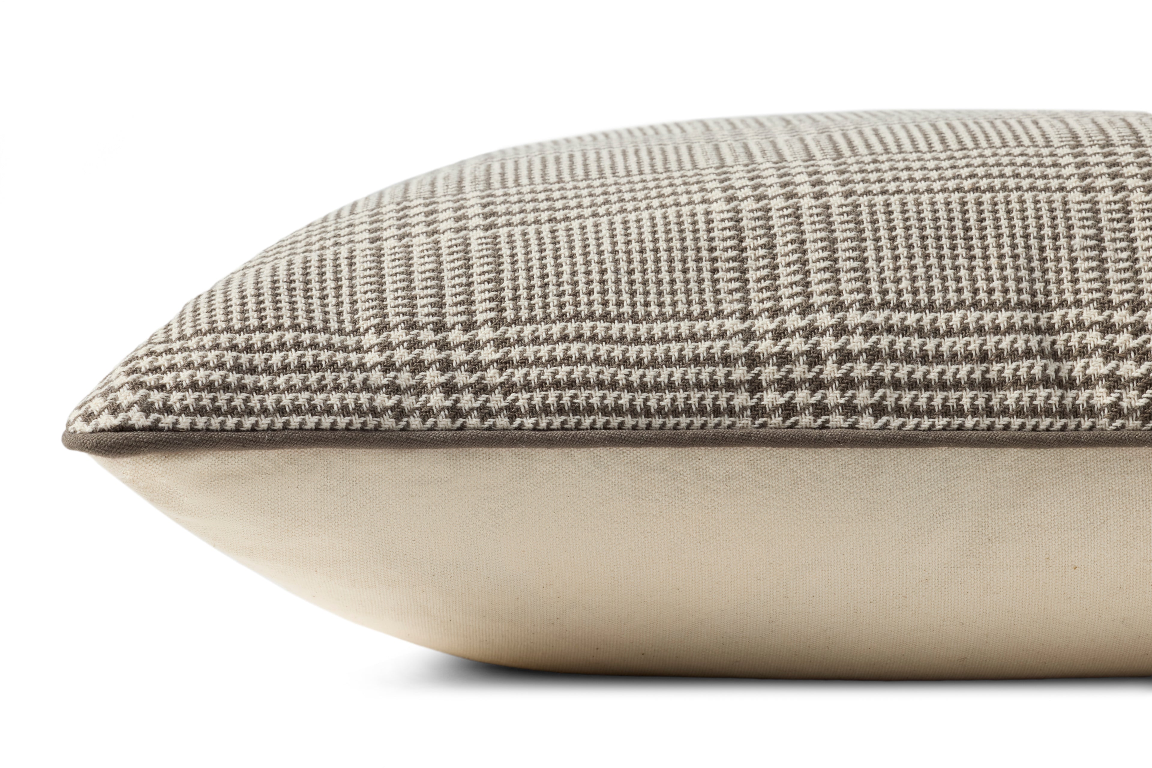 Loloi Pillow in Grey Herringbone
