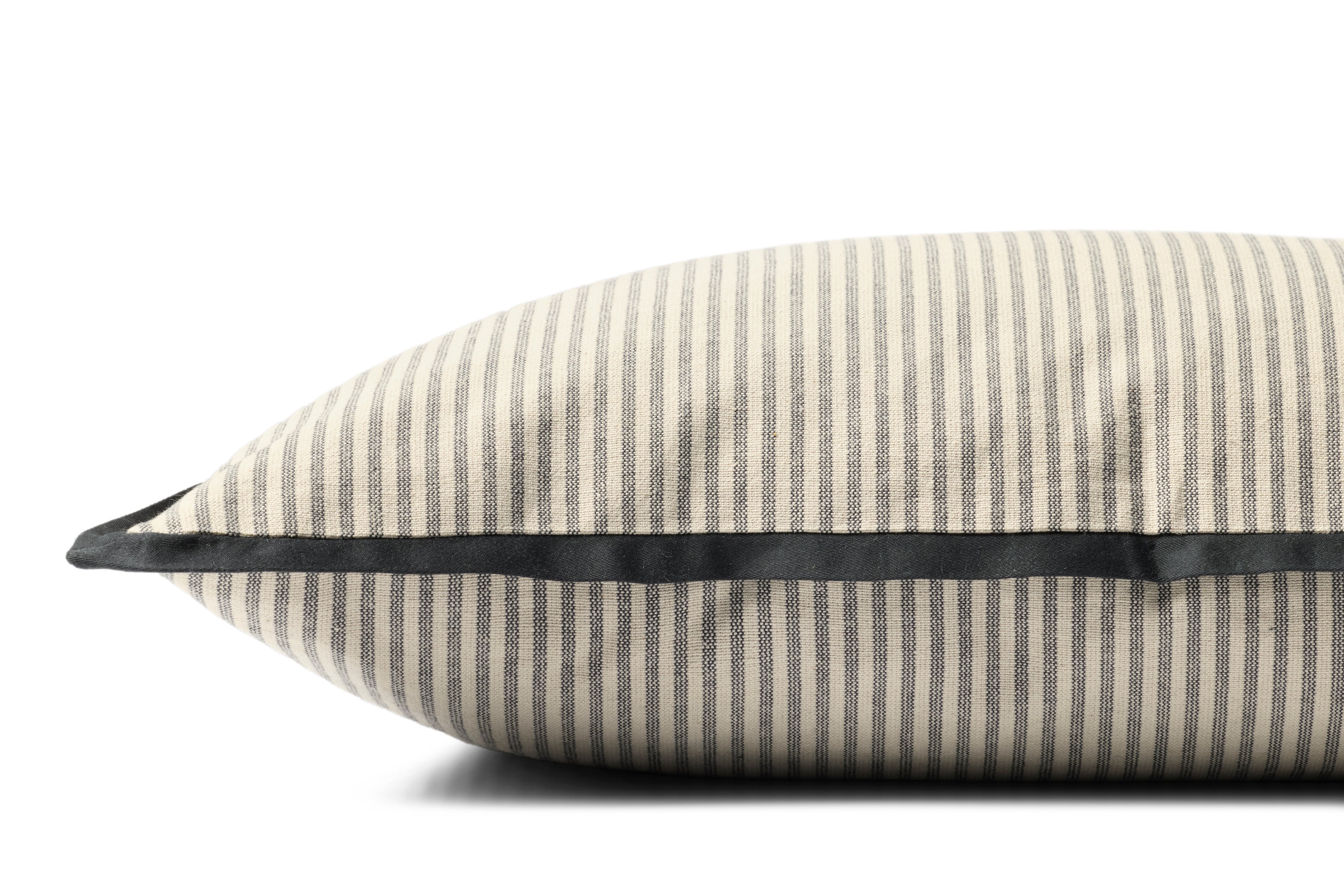 Jeremiah Brent × Loloi Pillow Natural Black Stripe