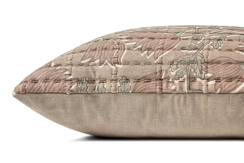 Jean Stoffer x Loloi Pillow Taupe / Rose