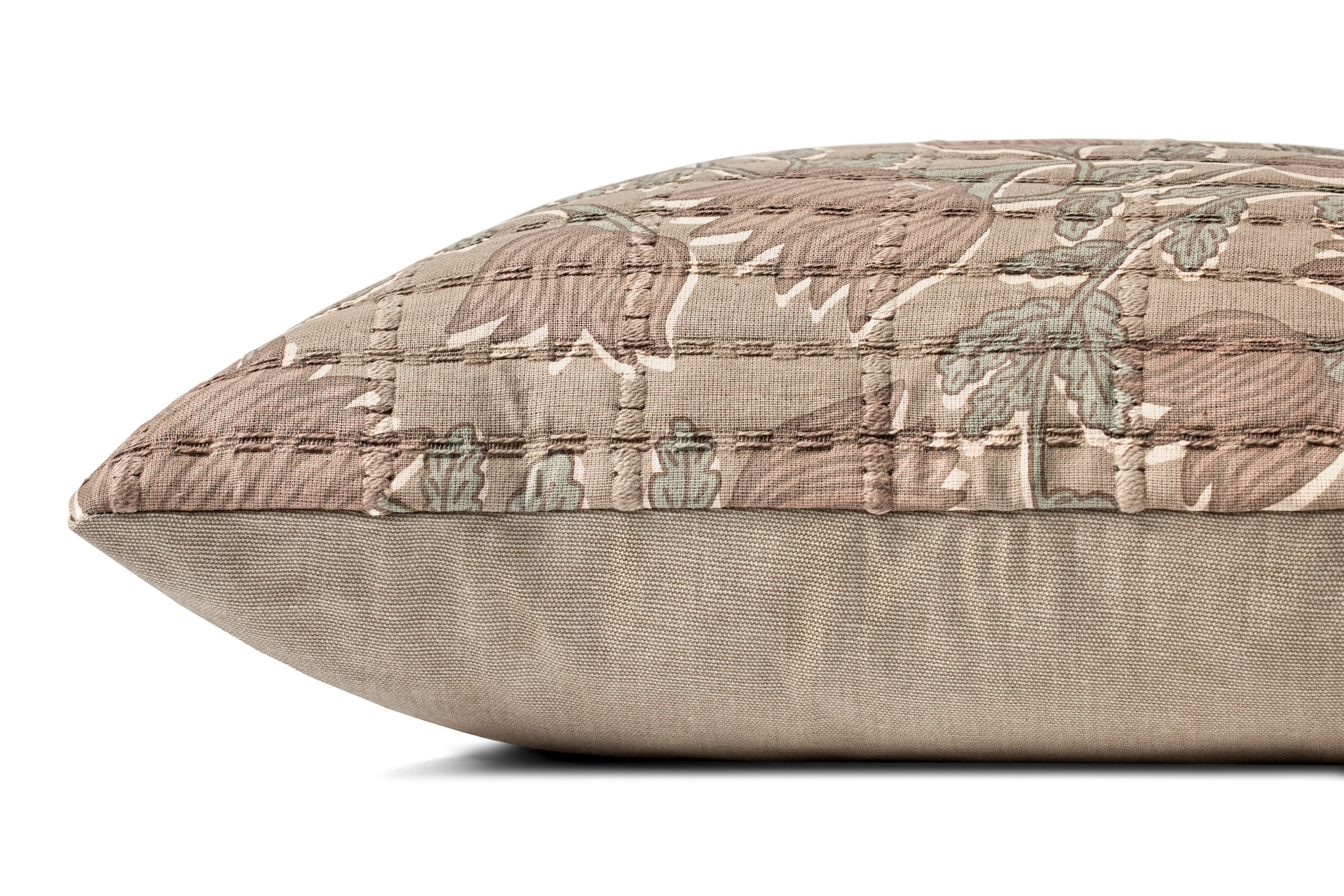 Jean Stoffer x Loloi Pillow Taupe / Rose