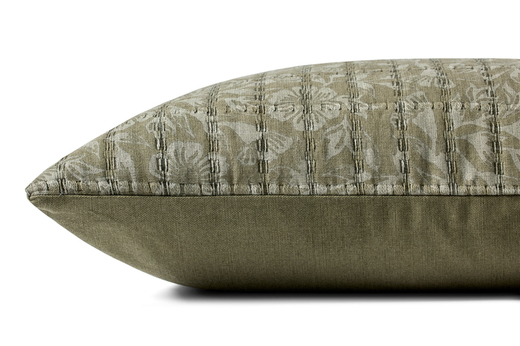 Jean Stoffer x Loloi Pillow Green / Grey