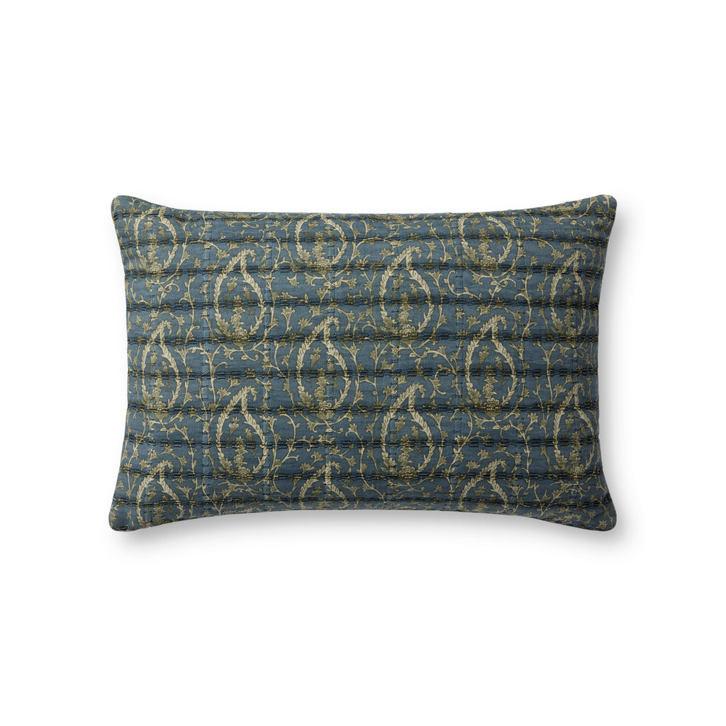 Jean Stoffer x Loloi Pillow Blue / Green