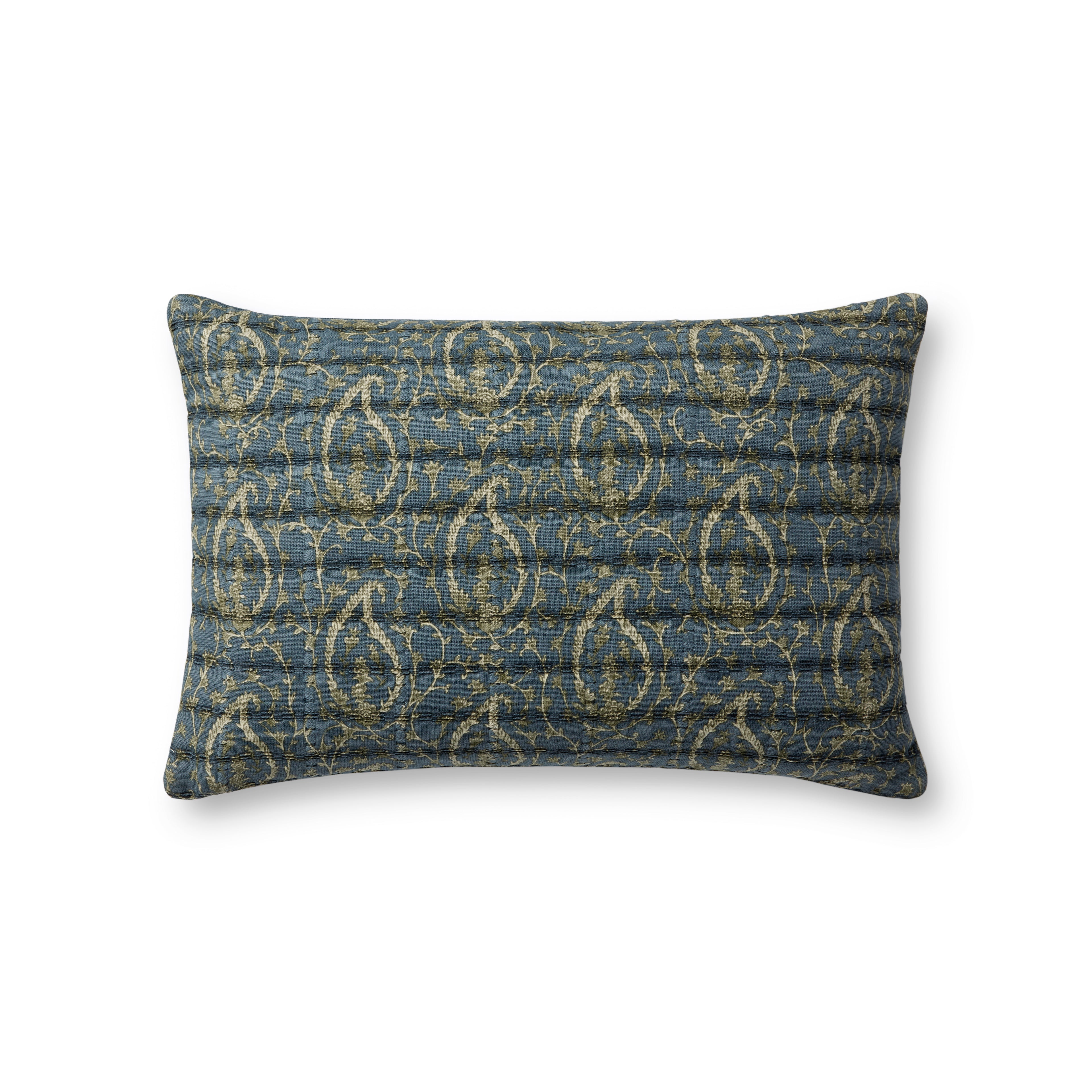 Jean Stoffer x Loloi Pillow Blue / Green