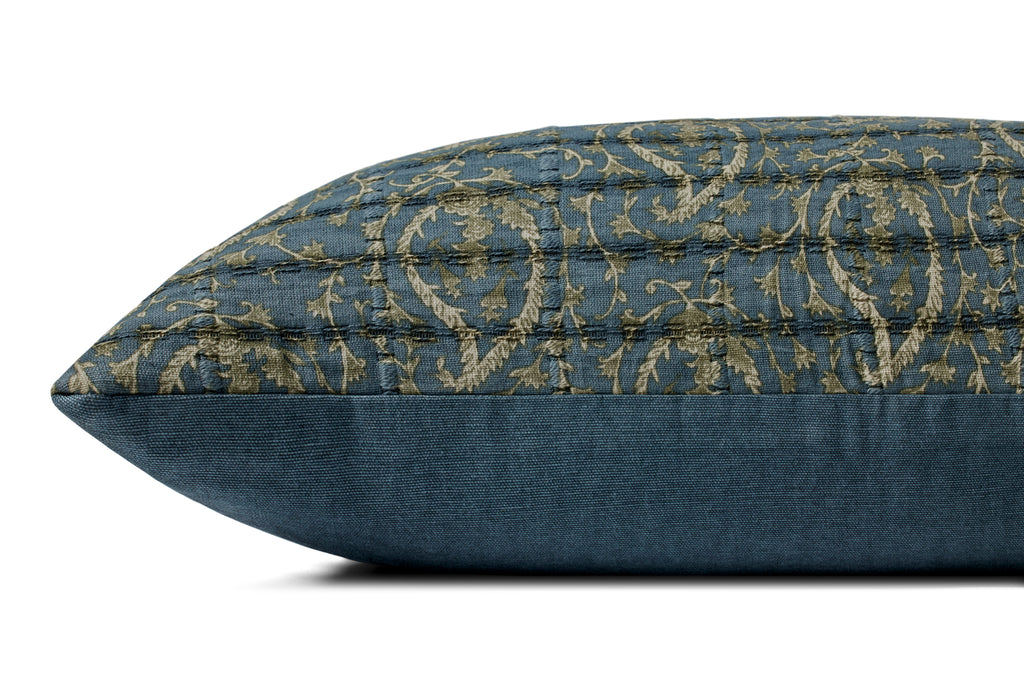 Jean Stoffer x Loloi Pillow Blue / Green