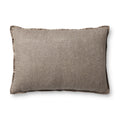 Jean Stoffer x Loloi Flange Pillow Dark Taupe