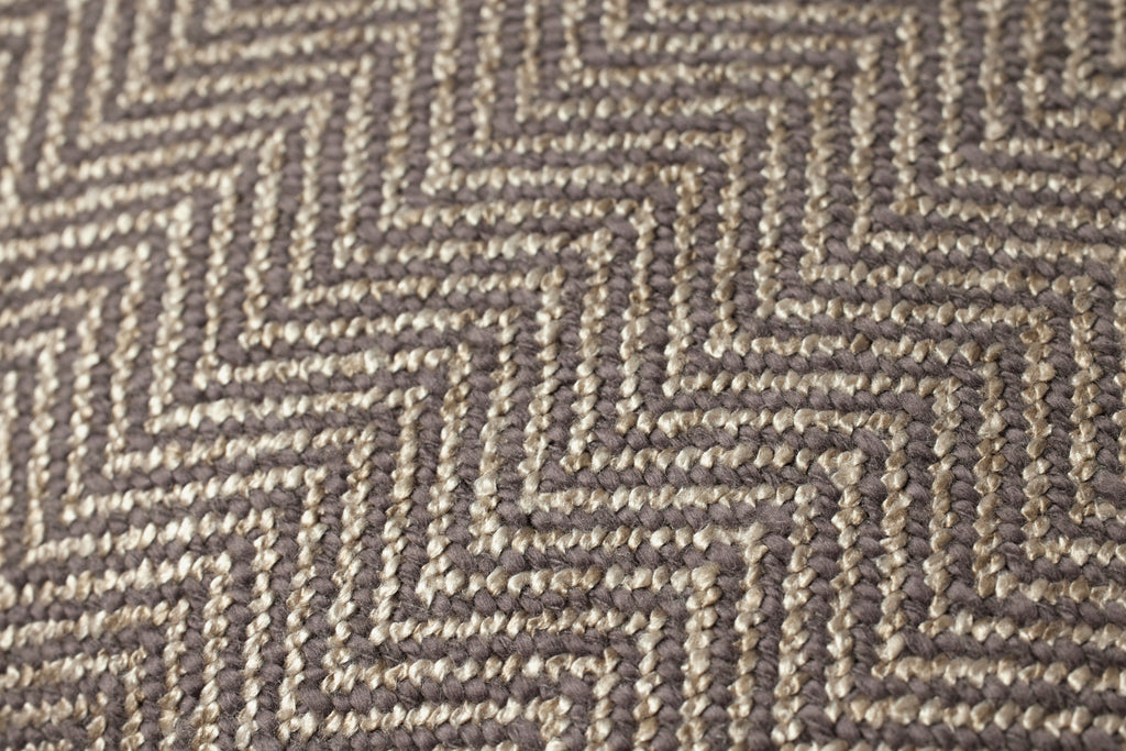 Jean Stoffer x Loloi Flange Pillow Dark Taupe