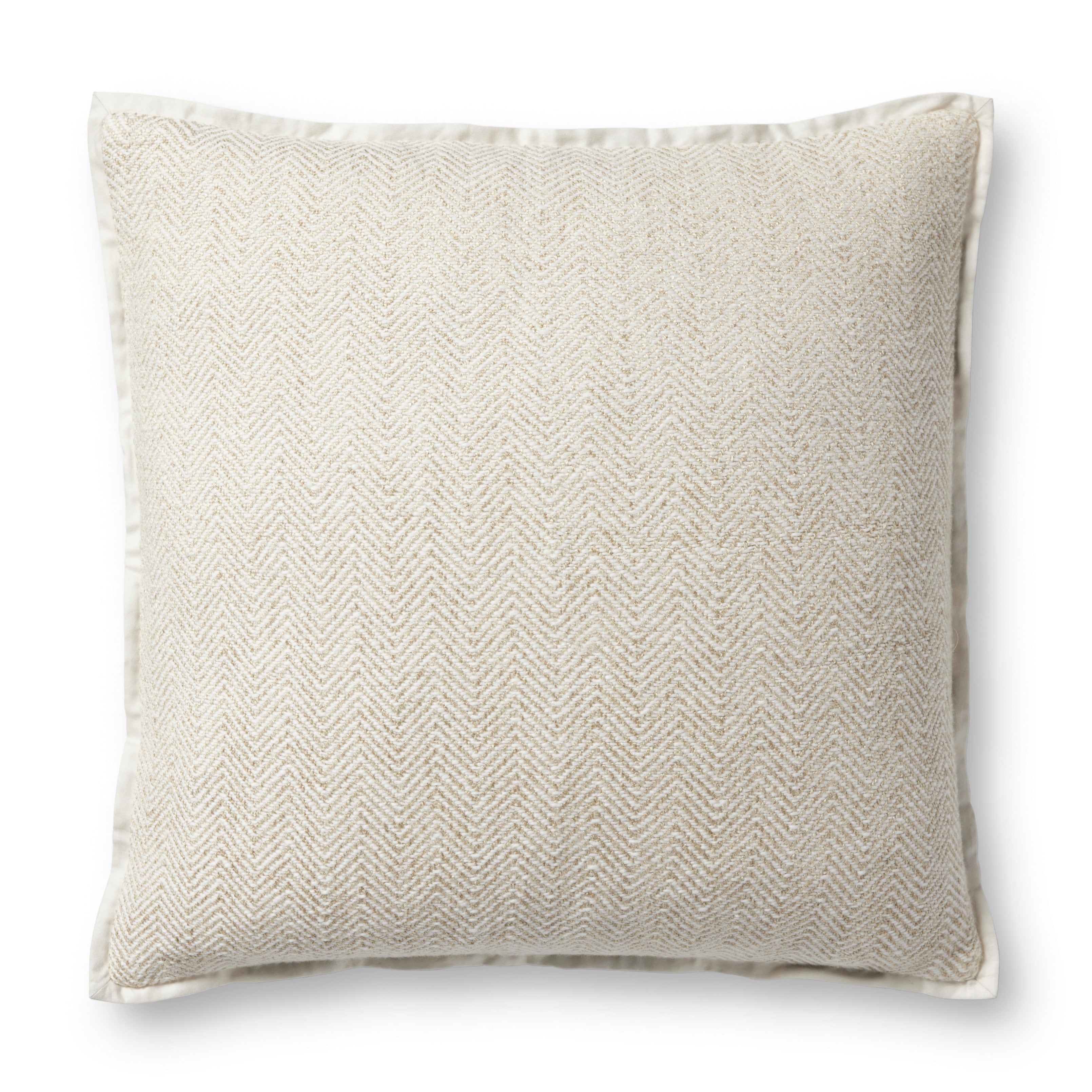 Jean Stoffer x Loloi Flange Pillow Ivory