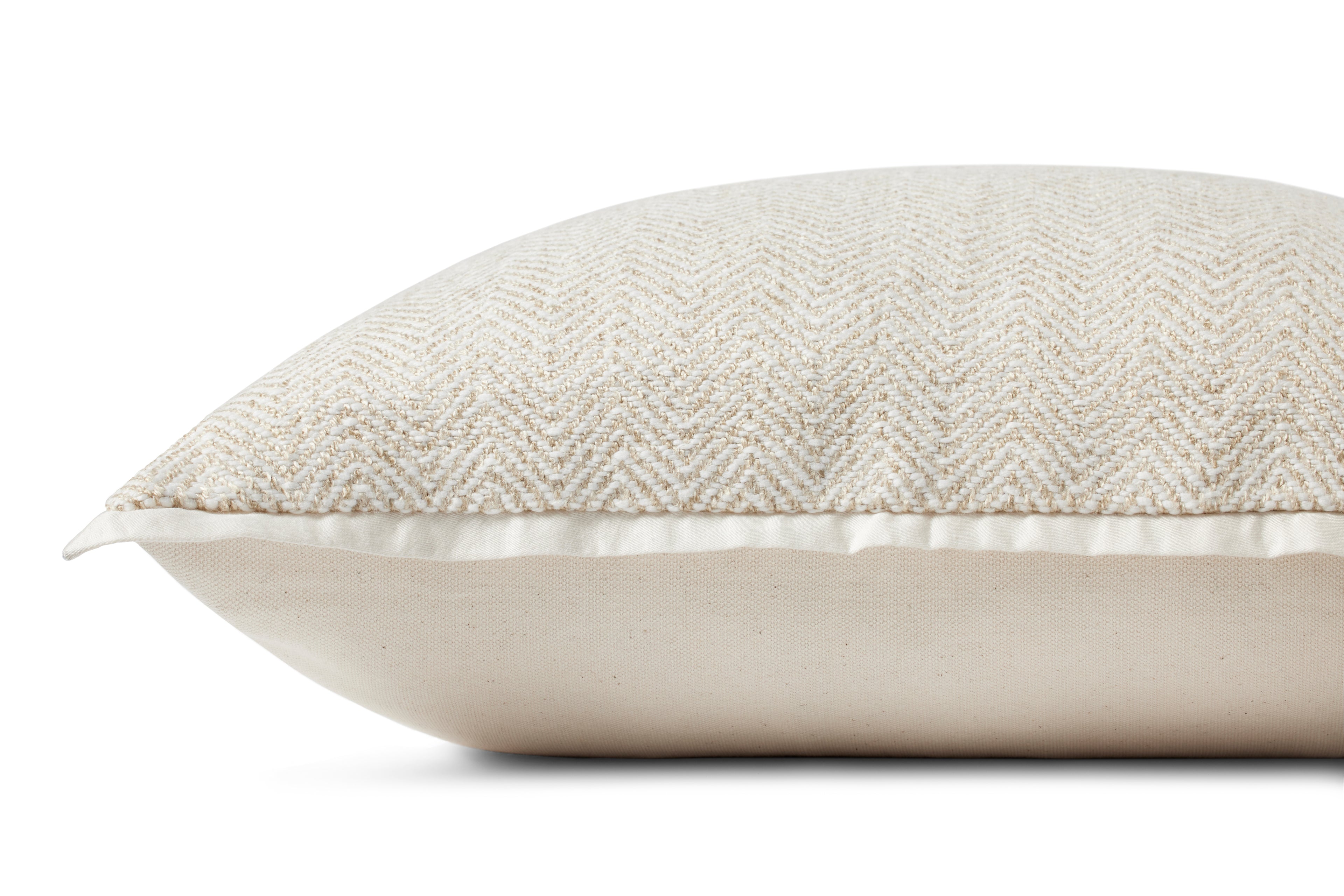 Jean Stoffer x Loloi Flange Pillow Ivory