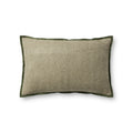Jean Stoffer x Loloi Flange Pillow Olive