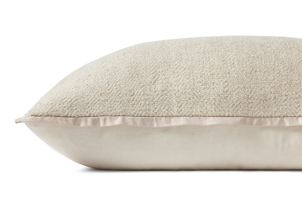 Jean Stoffer x Loloi Flange Pillow Oatmeal