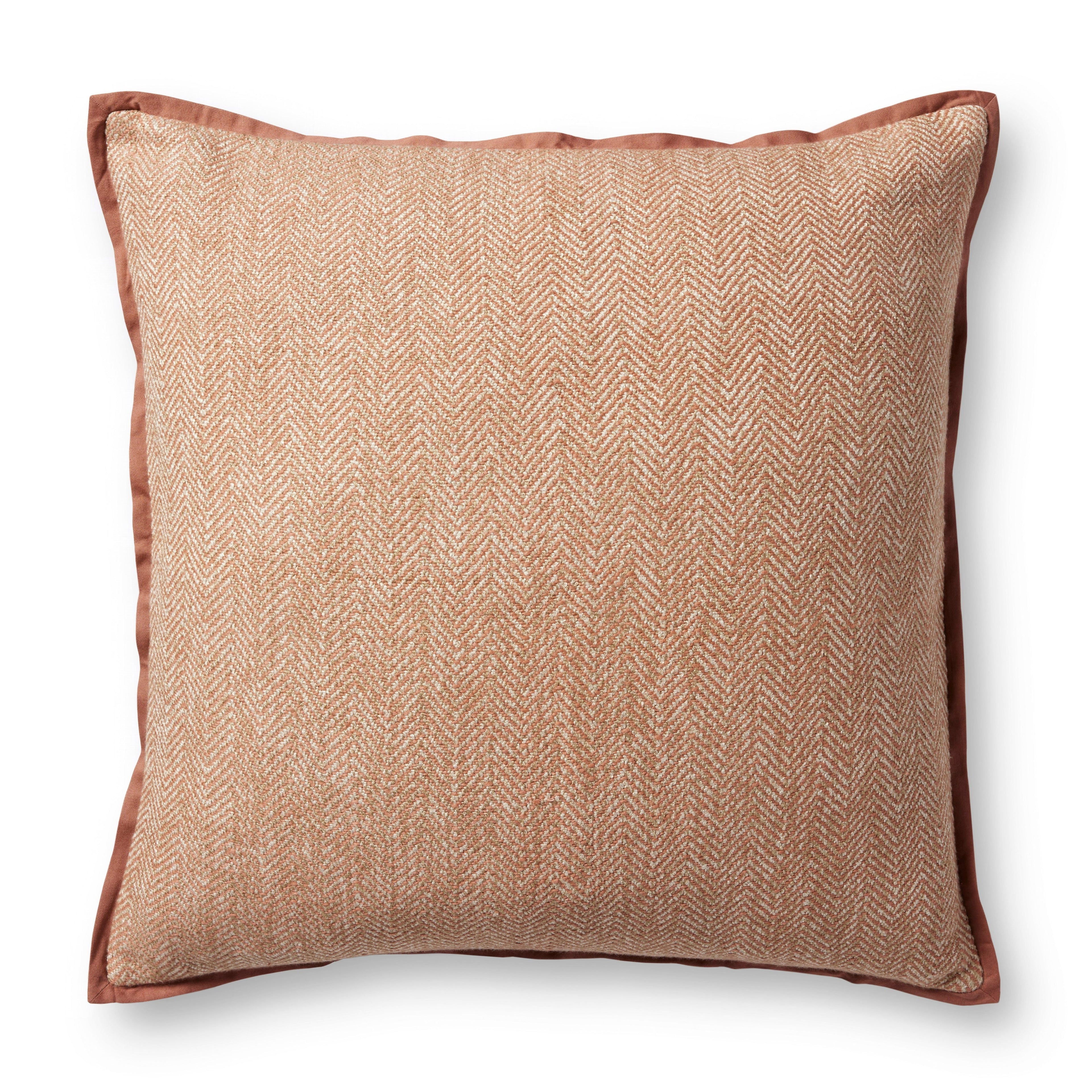 Jean Stoffer x Loloi Flange Pillow Rose