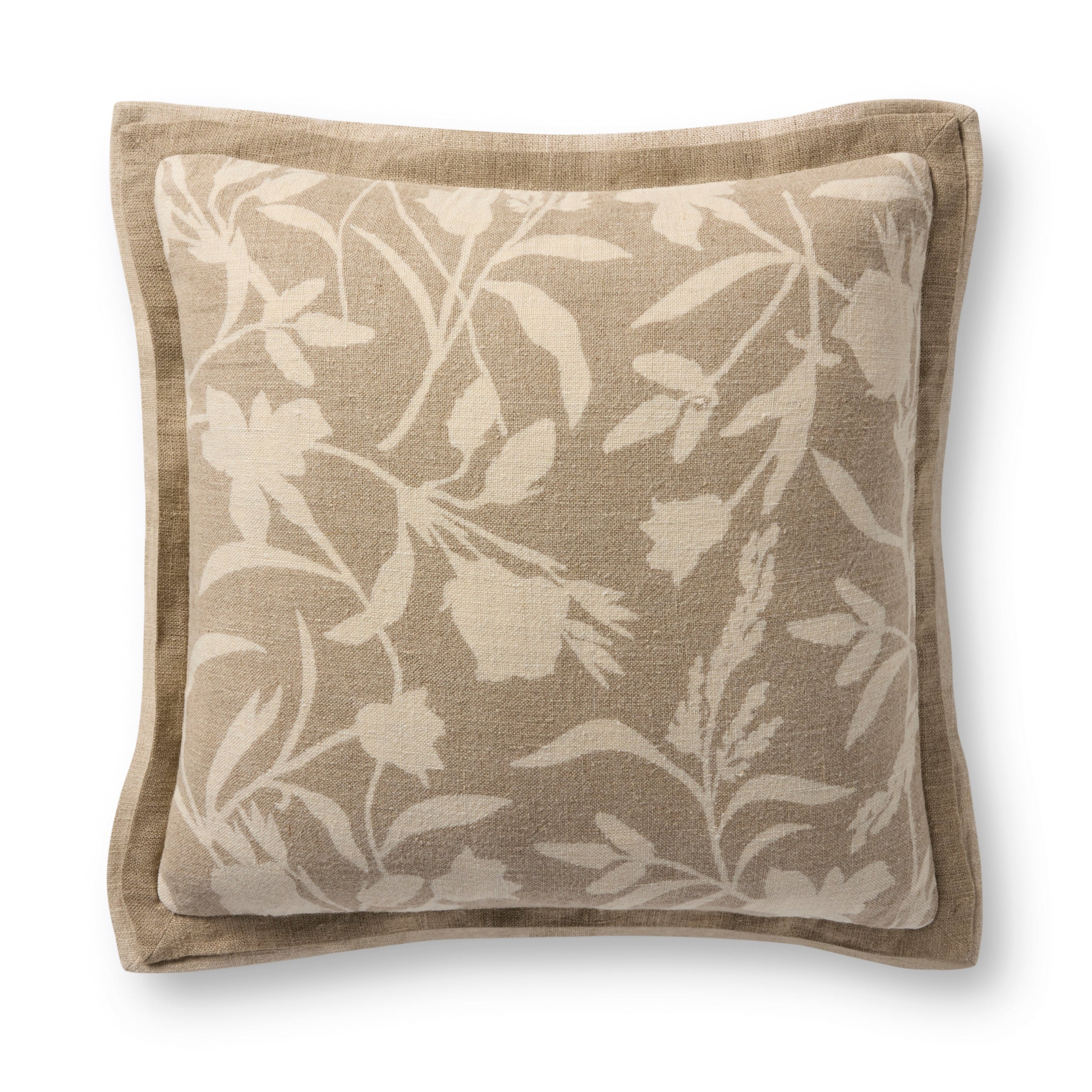 Loloi Linen Pillow in Soft Cream