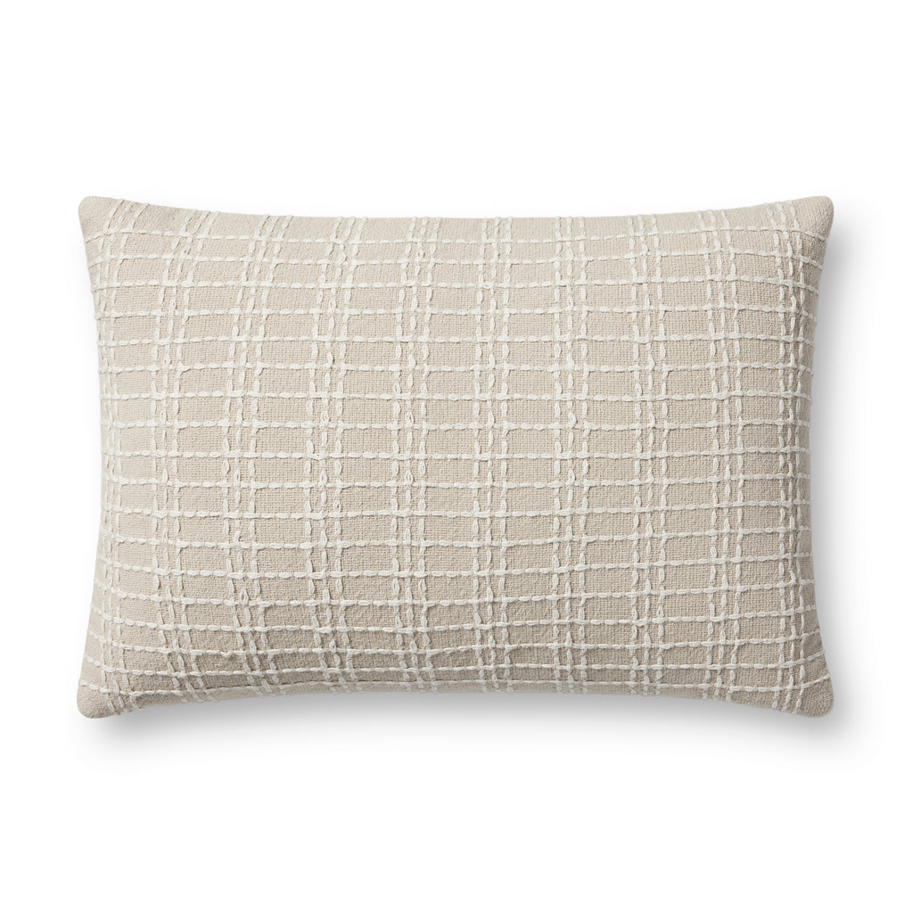 Jean Stoffer x Loloi Pillow Beige / Ivory