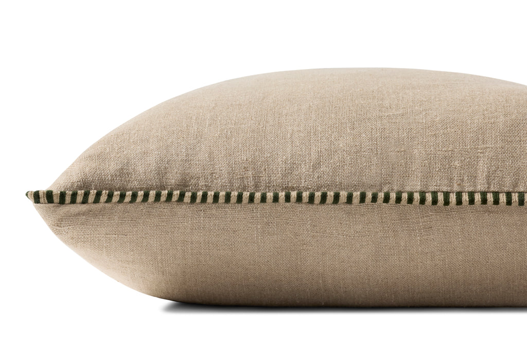 Loloi Linen Olive Edge Pillow