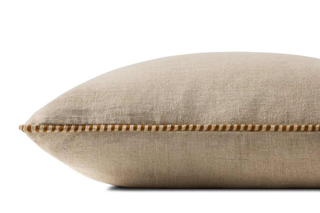 Loloi Linen Gold Edge Pillow