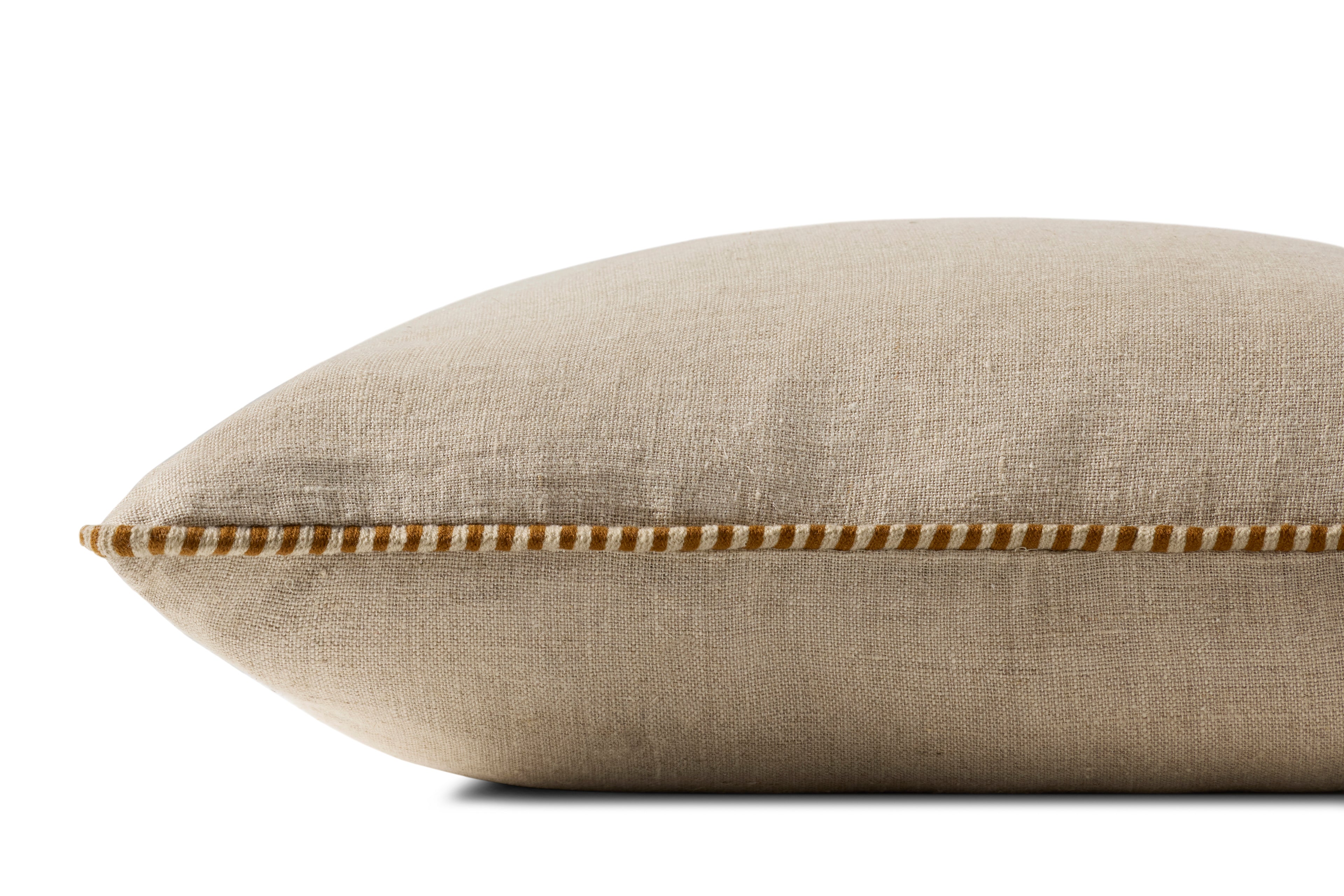 Loloi Linen Gold Edge Pillow